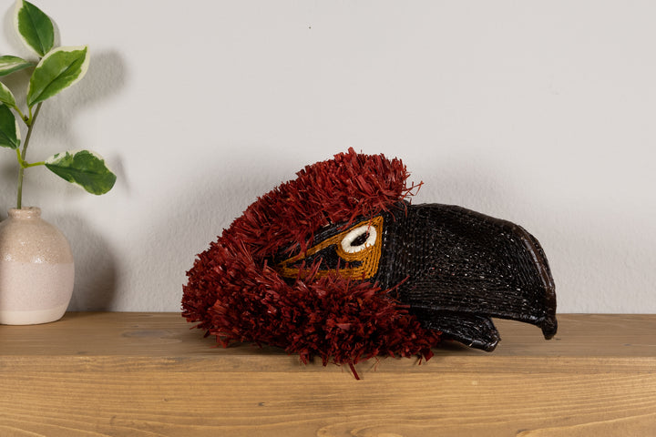 Blood Red Parrot Bird Mask