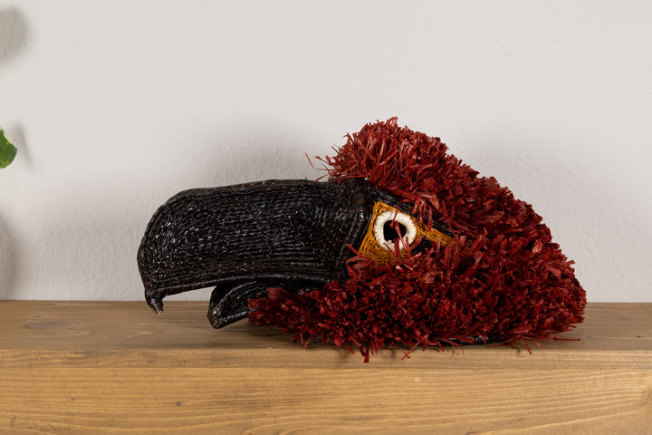 Blood Red Parrot Bird Mask