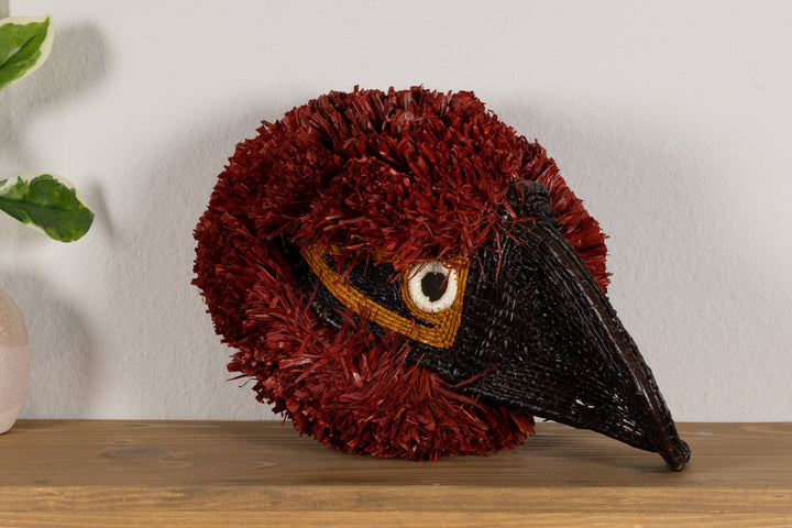 Blood Red Parrot Bird Mask