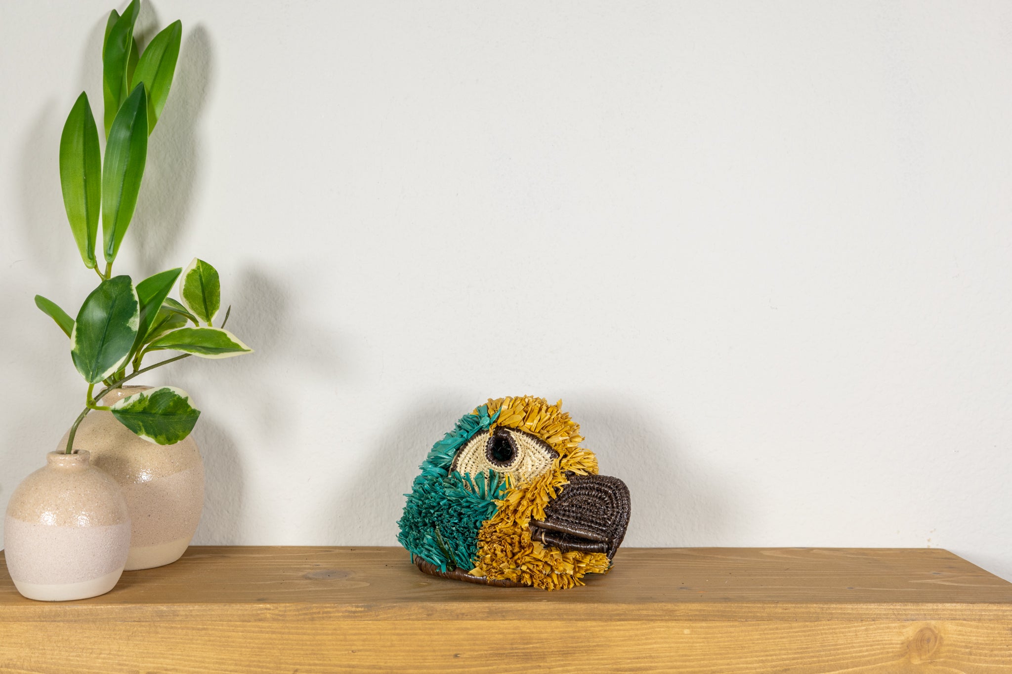Teal and Yellow Macaw Mask