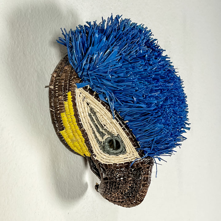 Blue Military Macaw Bird Mask