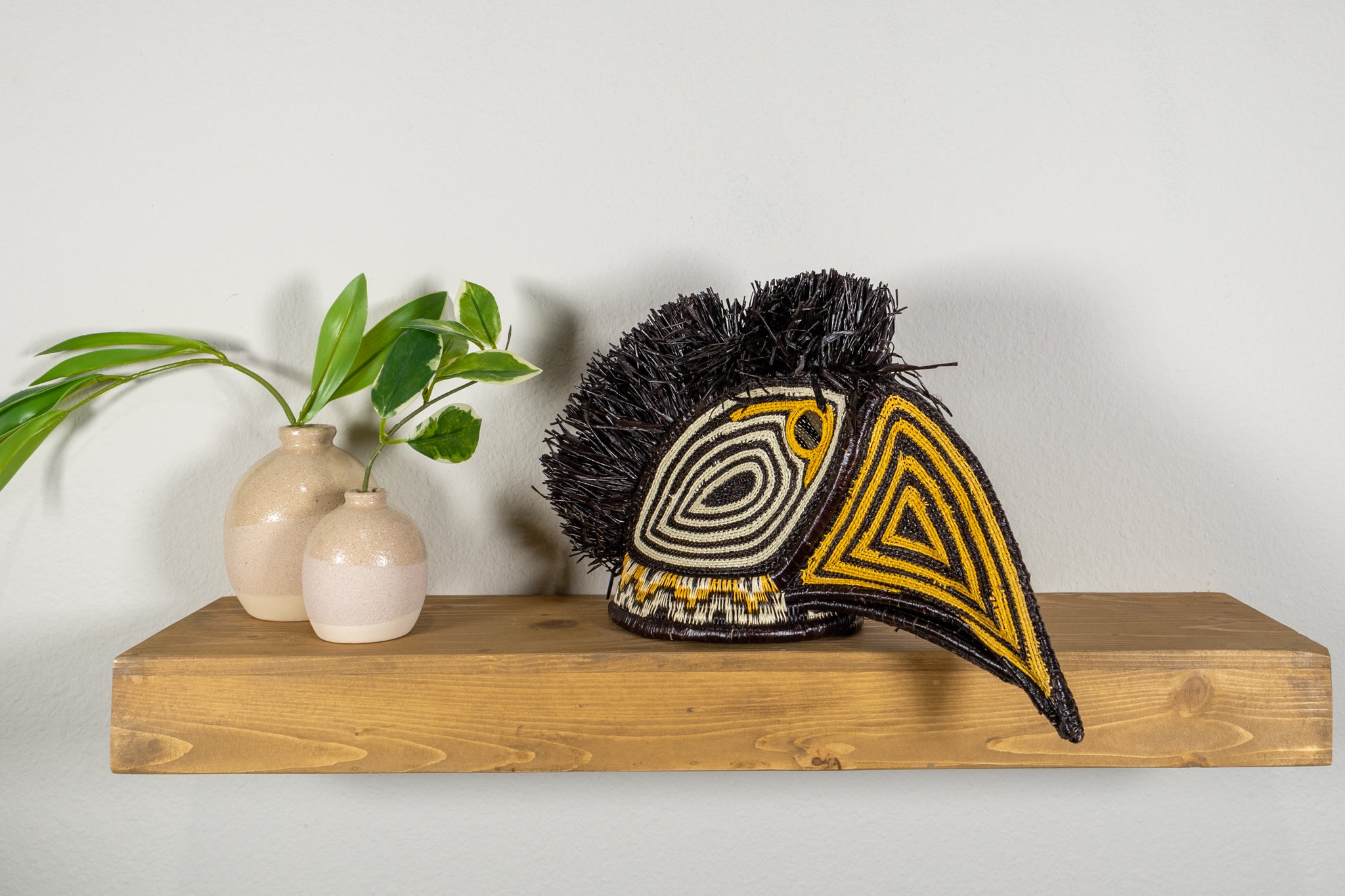 Black and Gold Toucan Bird Mask