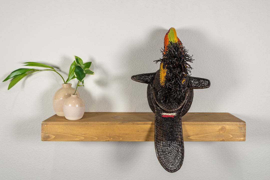 Green and Orange Toucan Bird