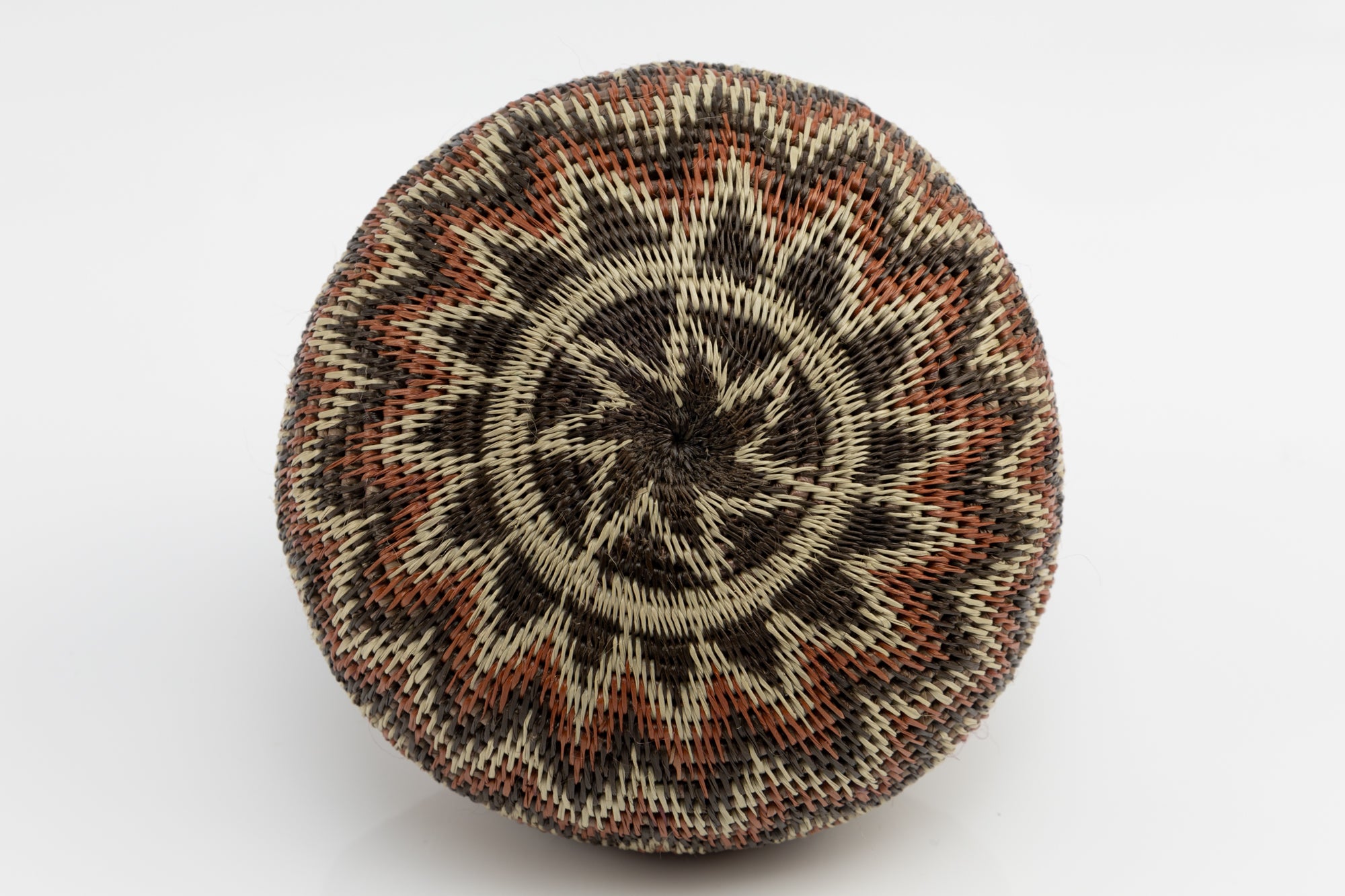 Wounaan Indian Hand Woven Angry Waves Panama Basket