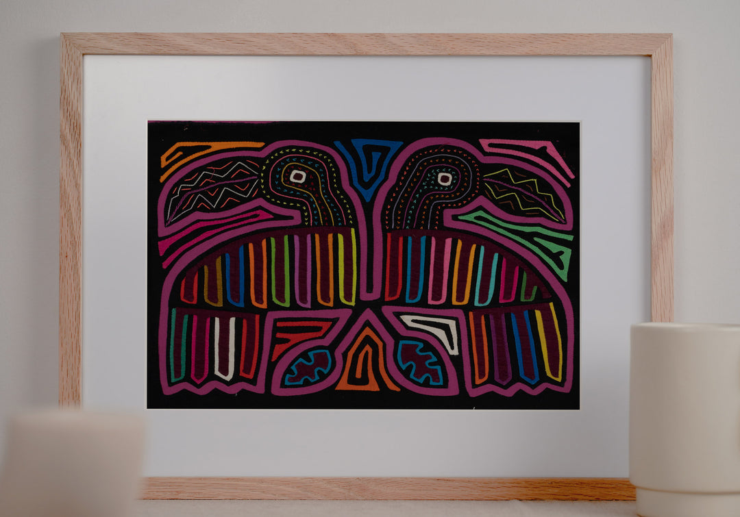 Black And Purple Tattoo Beak Toucan Mola