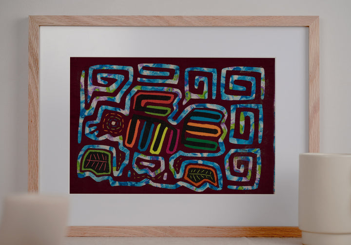 Maroon And Blue Bird Mola