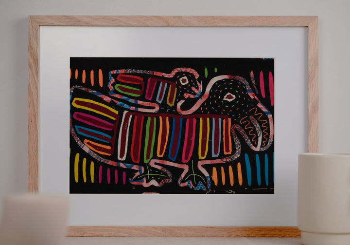 Vintage Toucan Parrot Taxi Mola