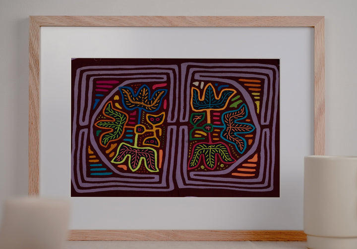 Burgundy And Purple Flower Garden Mola