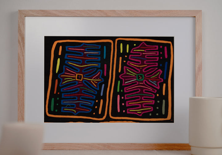 Black And Orange Palm Frond Mola