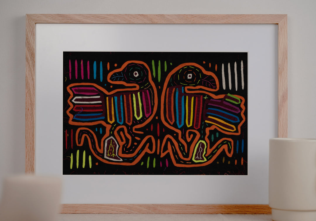 Black And Orange Lost Bird Mola
