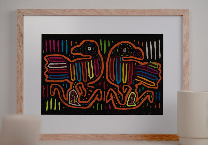 Black And Orange Lost Bird Mola