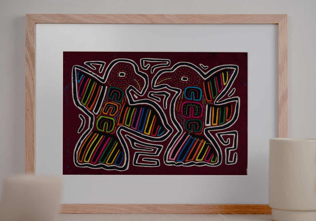 Burgundy And White Aerial Combat Bird Mola