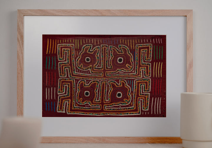 Vintage Burgundy Yapping Puppy Dog Mola