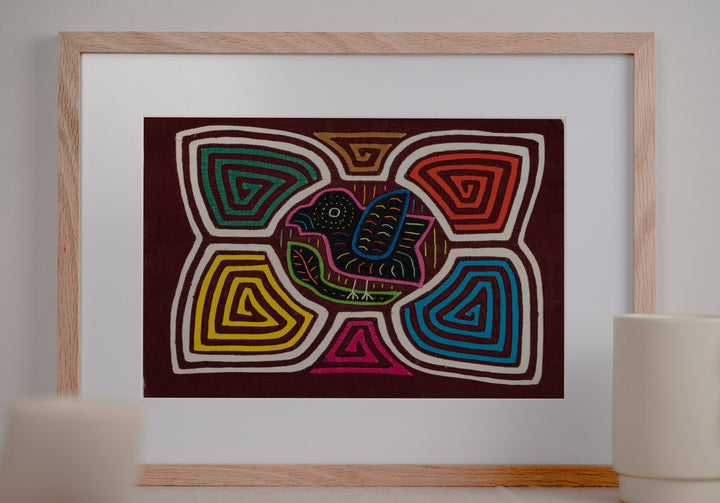 Pink Canary in Rainbow of Colors Mola