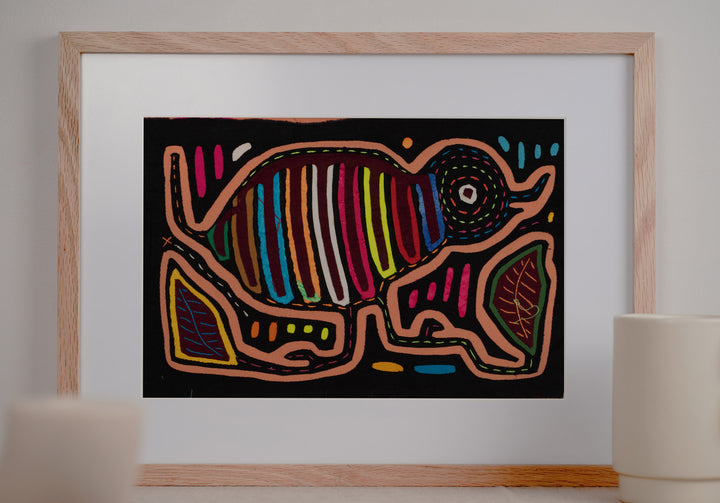 Vintage Rainbow Pinocchio Jungle Critter Mola