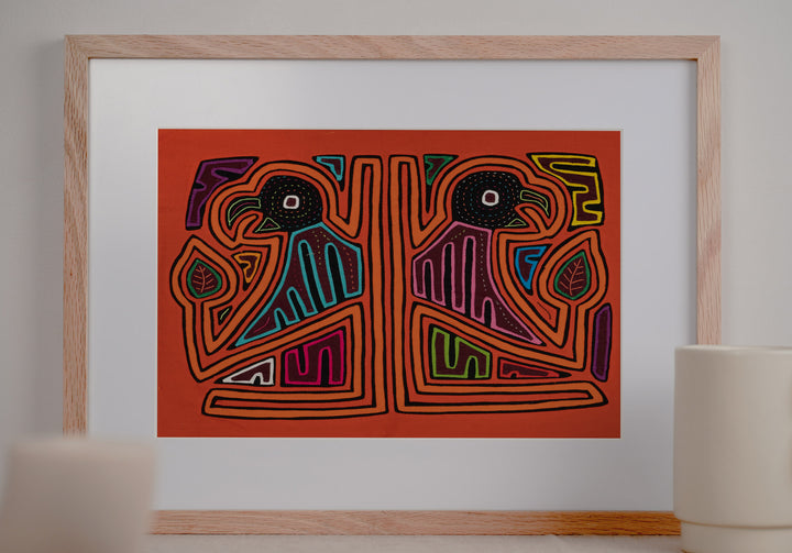 Orange Blue Purple Parrot Bird Mola