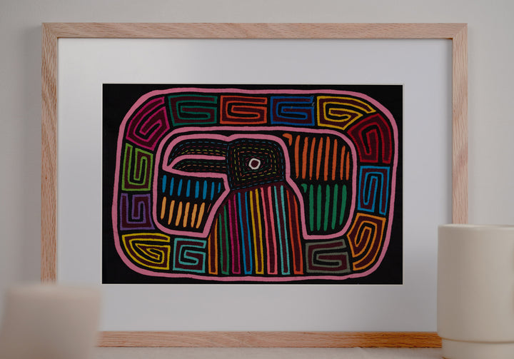 Pink Circle of Life Toucan Bird Mola