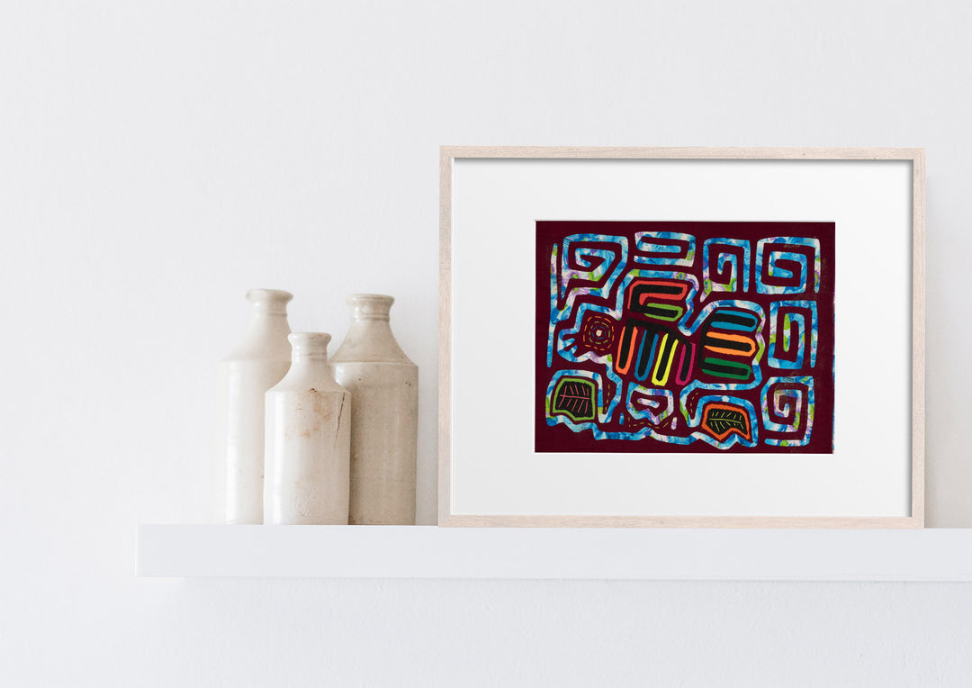 Maroon And Blue Bird Mola