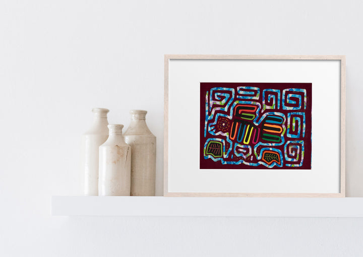 Maroon And Blue Bird Mola