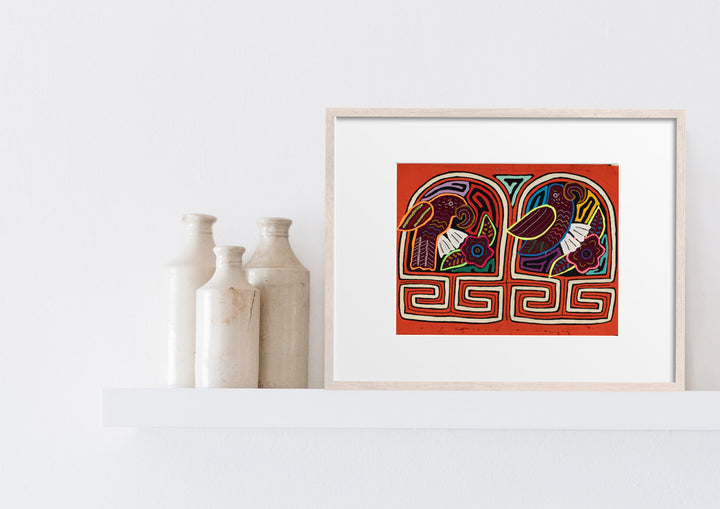 Orange and White Parrot Bird in Birdcage Mola
