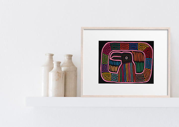 Pink Circle of Life Toucan Bird Mola