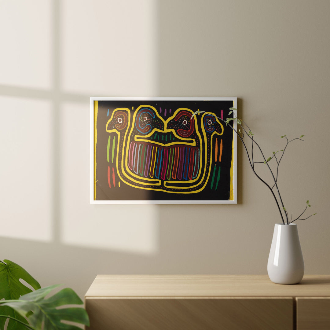 Mate Yellow Rainbow Four Head Swan Mola