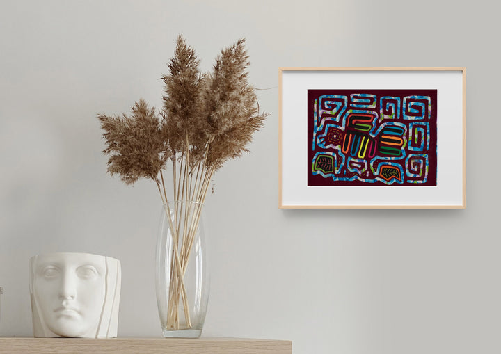 Maroon And Blue Bird Mola