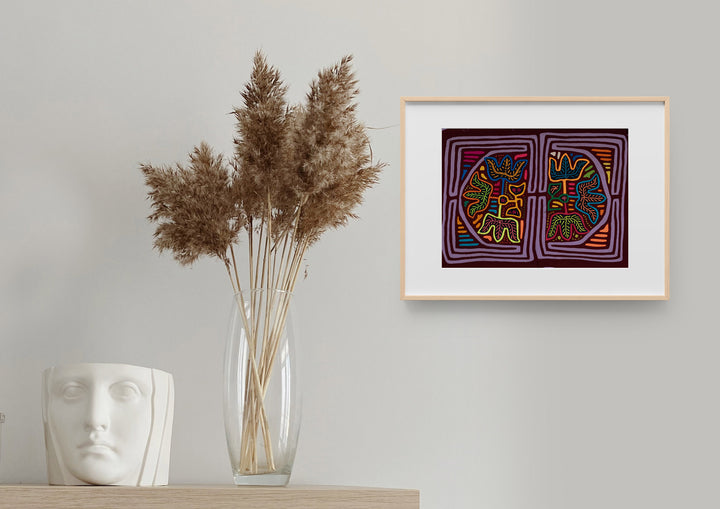 Burgundy And Purple Flower Garden Mola