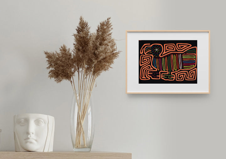 Neon Orange Turkey Bird Mola
