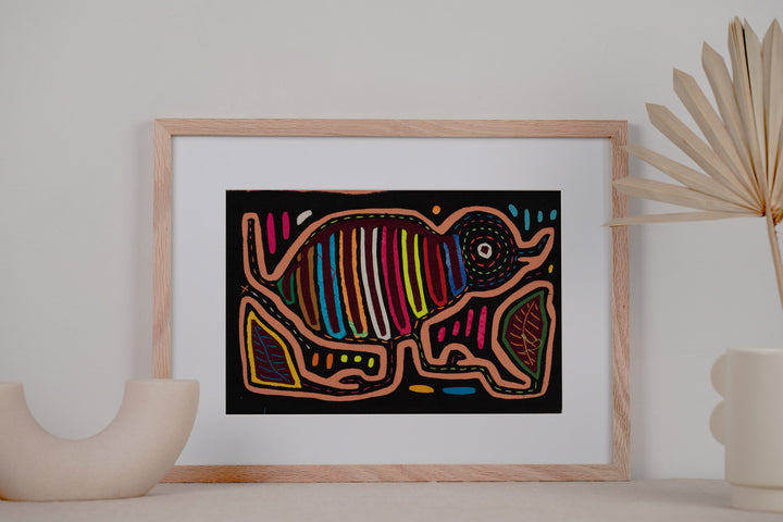 Vintage Rainbow Pinocchio Jungle Critter Mola