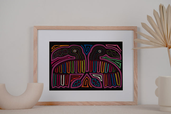 Black And Purple Tattoo Beak Toucan Mola