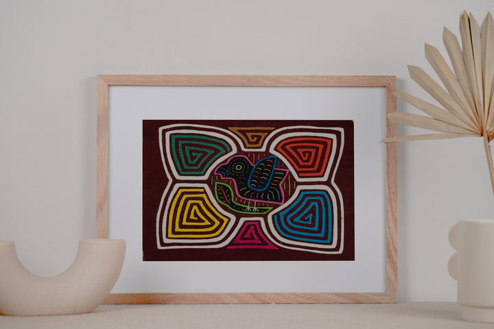 Pink Canary in Rainbow of Colors Mola