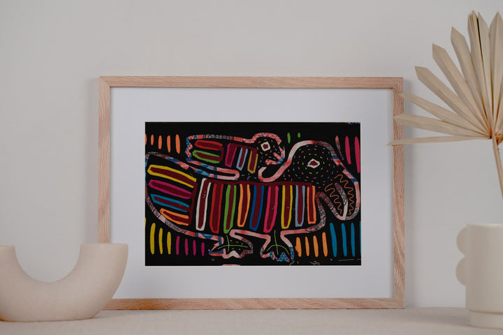 Vintage Toucan Parrot Taxi Mola