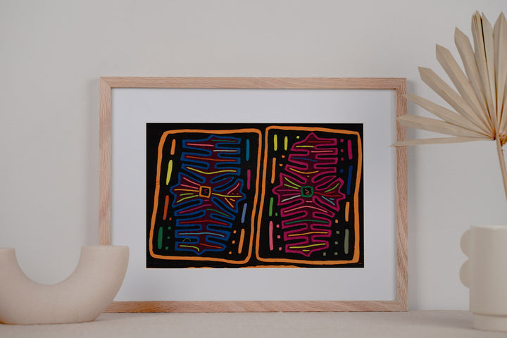 Black And Orange Palm Frond Mola