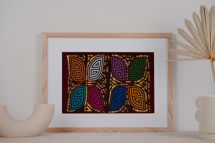 Vintage Rainbow Four Leaf Clover Mola