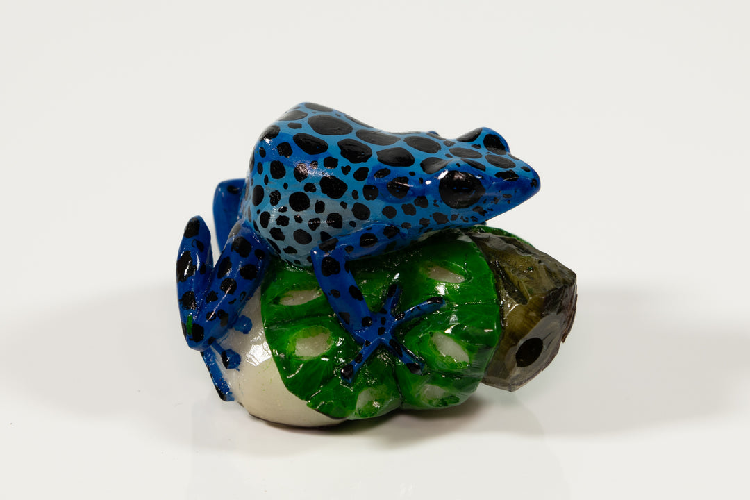 Blue Poison Dart Frog Tagua Carving