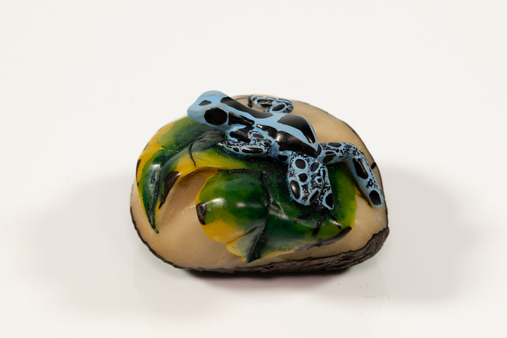 Blue Poison Dart Frog Tagua Carving