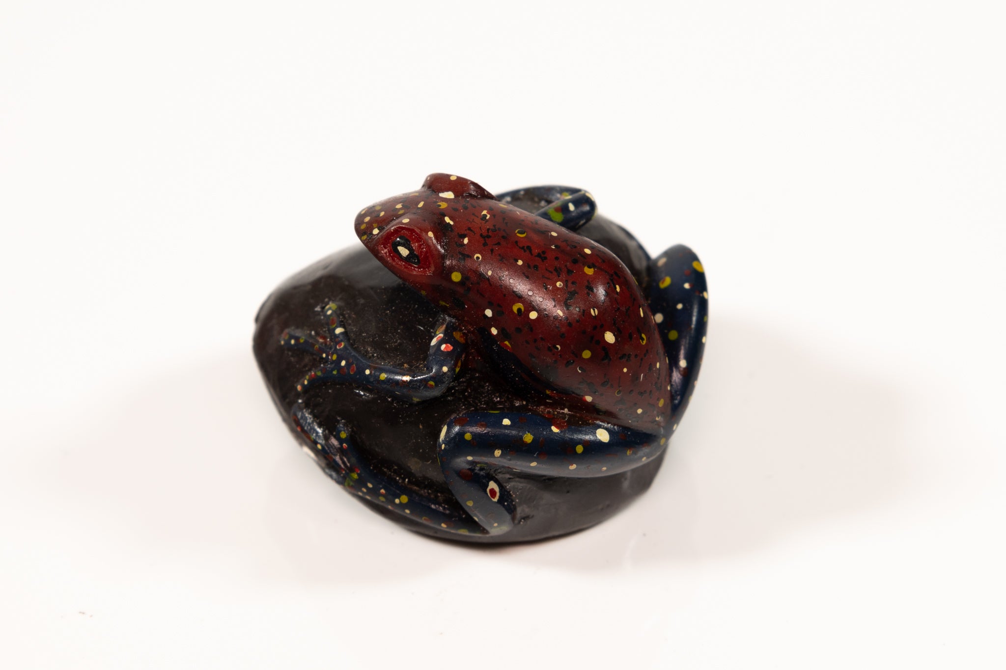 Red and Blue Poison Dart Frog Tagua Carving