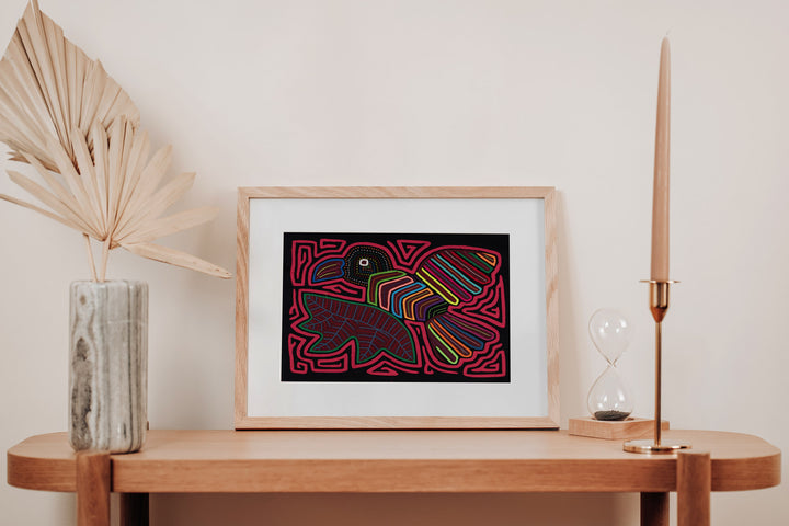 Rosy Red Peace Dove Bird with Olive Branch Mola
