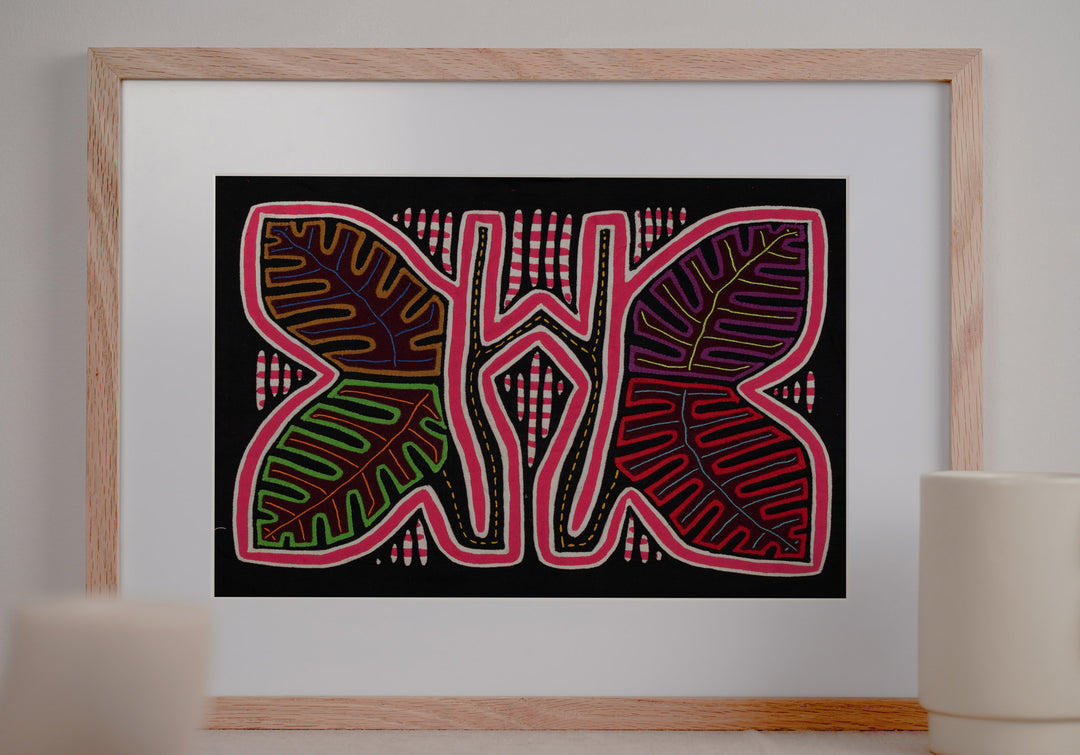Pink Tropical Palm Frond Leaves Mola