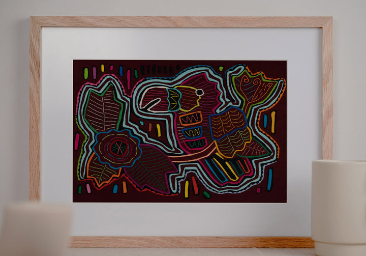 Burgundy and Turquoise Mango Loving Parrot Bird Mola