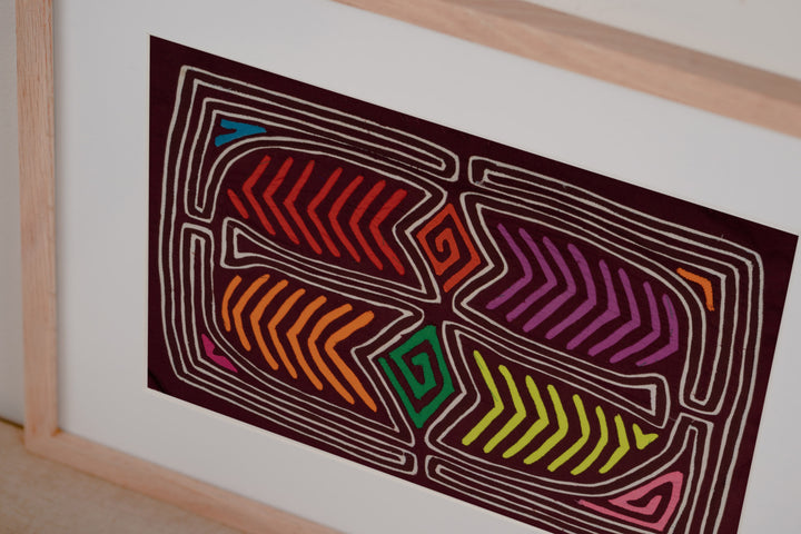 Burgundy and White Super Symmetry Mola