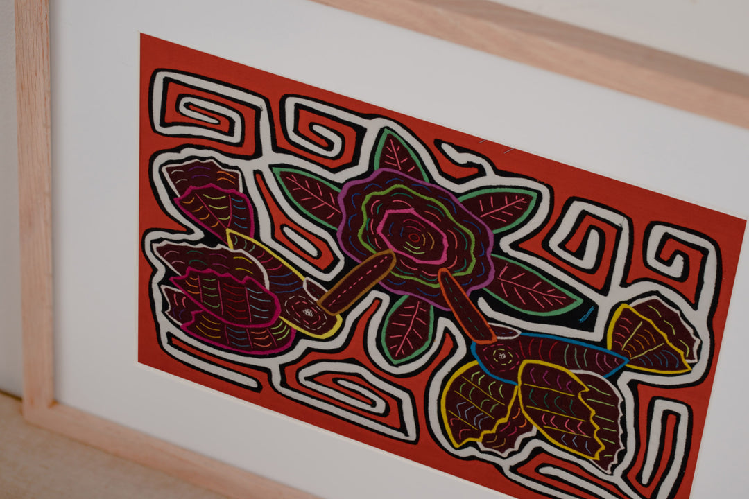 Orange Duel Hummingbird and Flower Mola