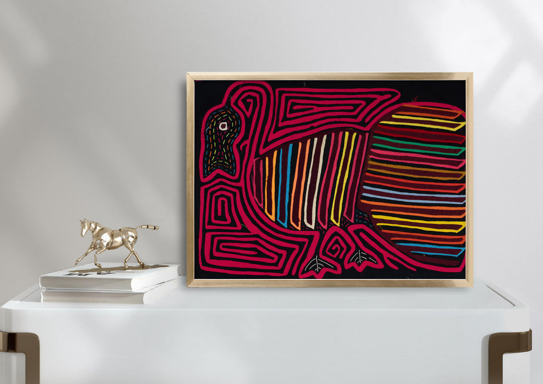 Two Toucan Optical Illusion Mola