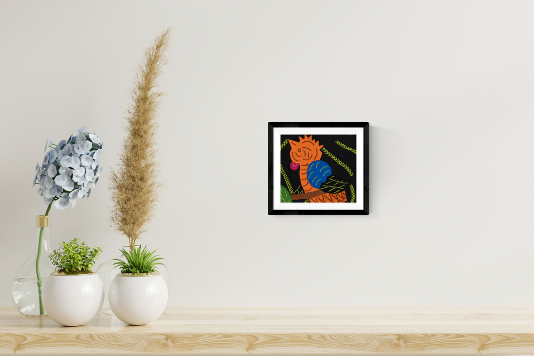 Handmade Orange Tropical Bird Panama Molita