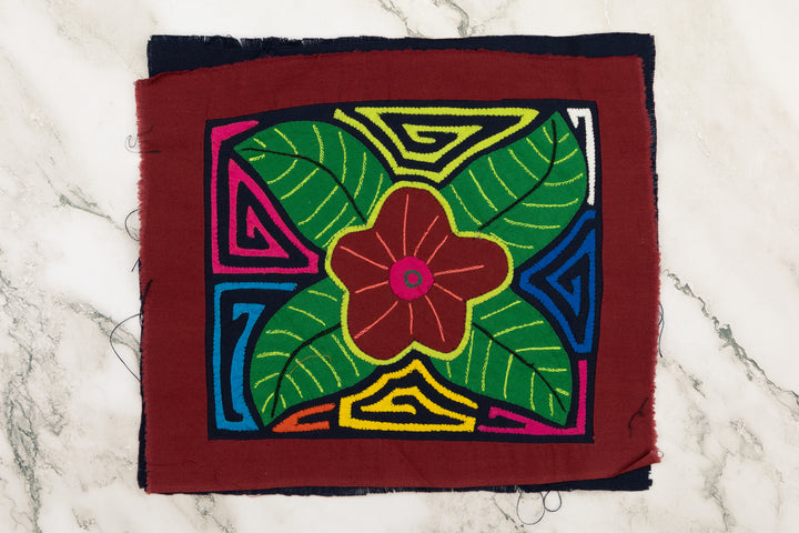 Flower Molita, Wall Decor, Panama Mola