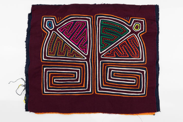 Kuna Indian Hand Sewn Happy Kite Mola Panama