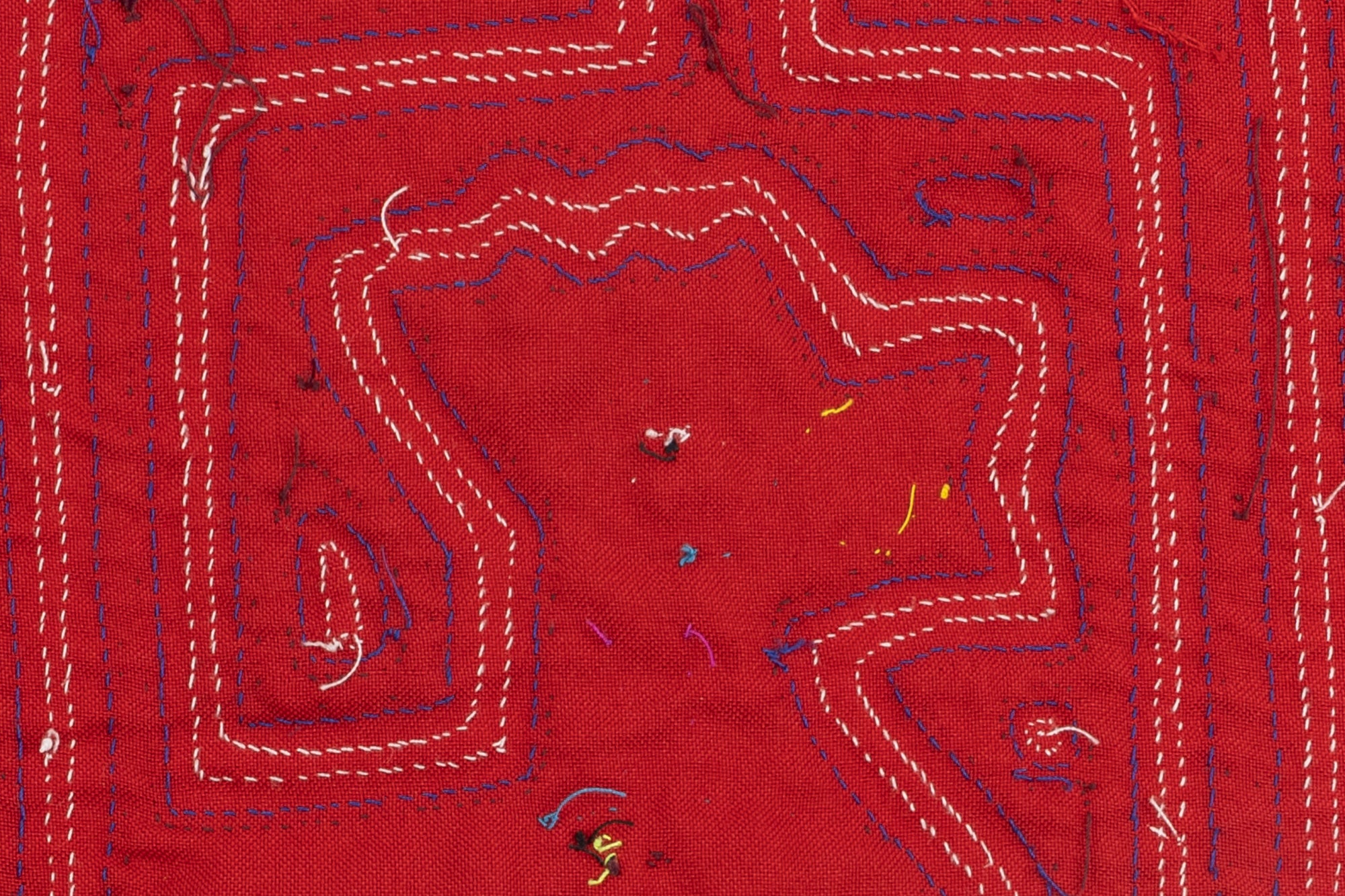 Kuna Indian Hand Stitch Swan Lake Panama Mola Textile Art