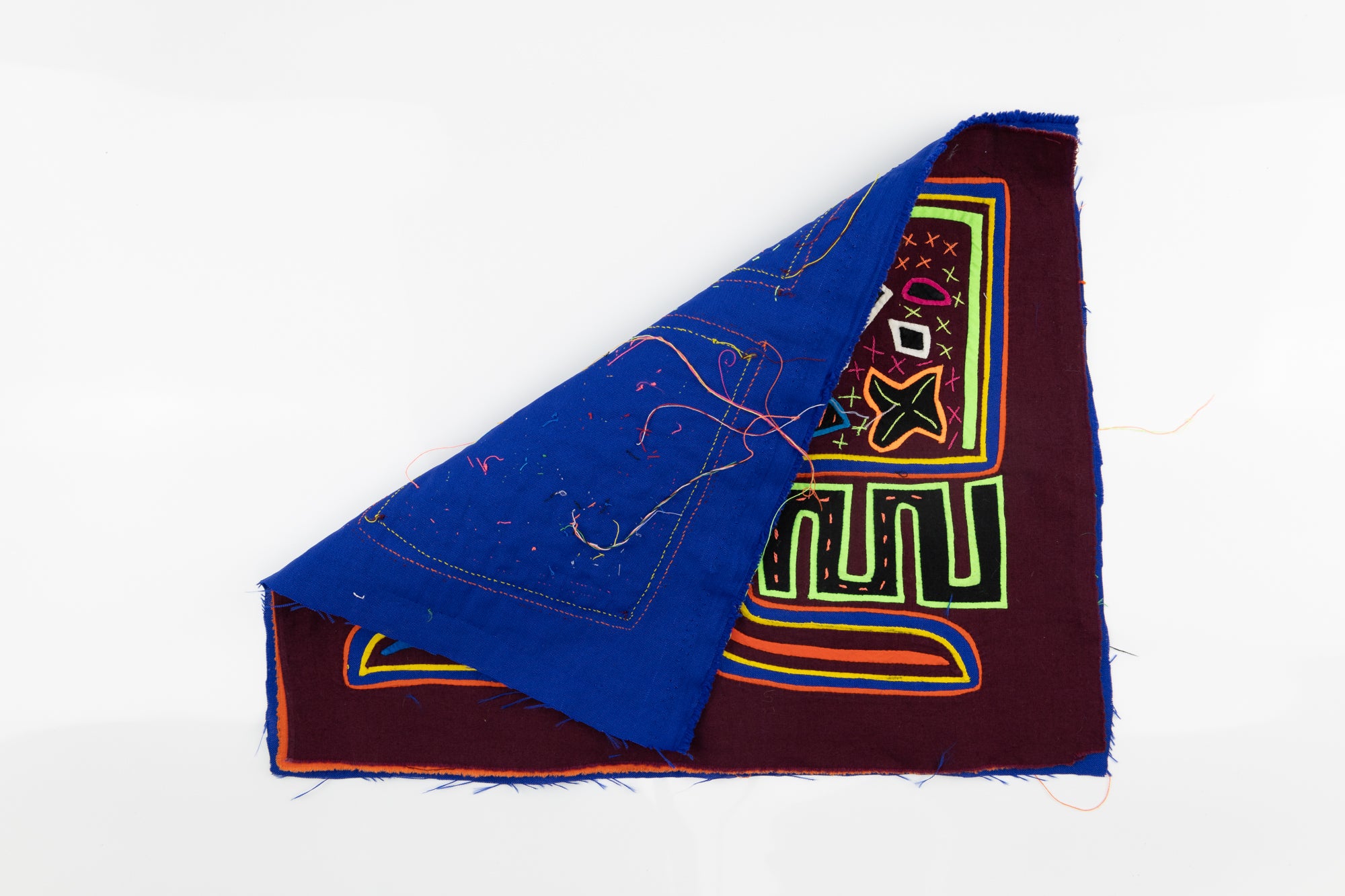 Kuna Indian Hand Stitch Kite Stingray Panama Mola Textile Art