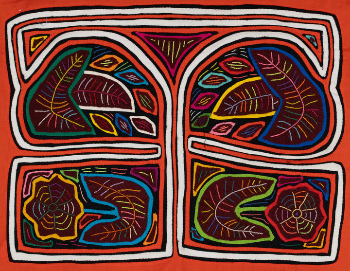 Orange Floral Flower Mola